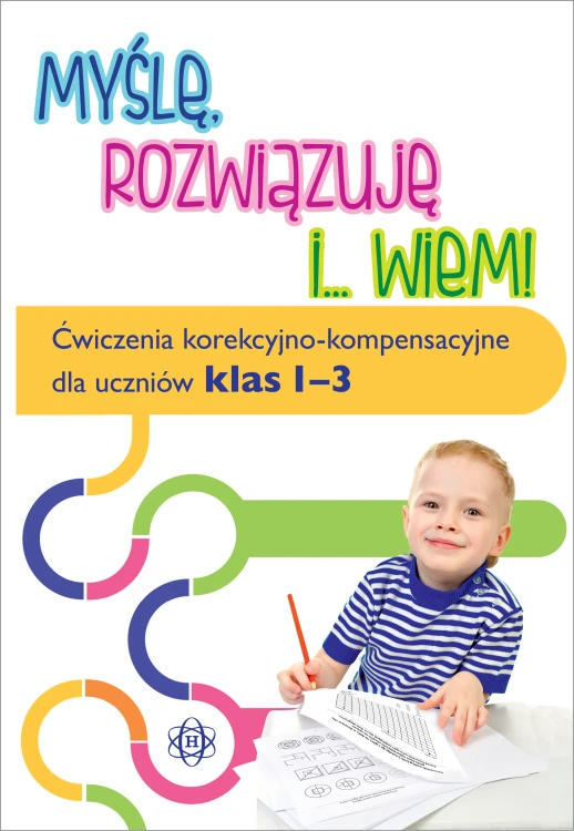 Okładka książki z ćwiczeniami korekcyjno-kompensacyjnymi dla uczniów klas 1–3 wydawnictwa Harmonia podręczniki