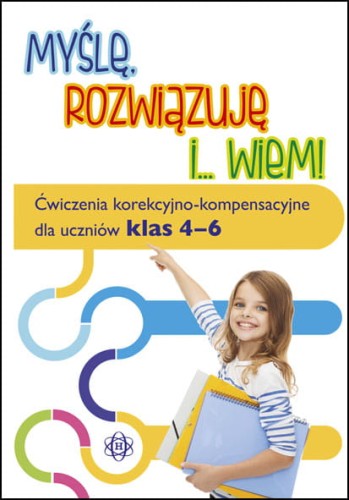 Okładka książki ćwiczeń korekcyjno-kompensacyjnych dla uczniów klas 4–6 wydawnictwa Harmonia podręczniki