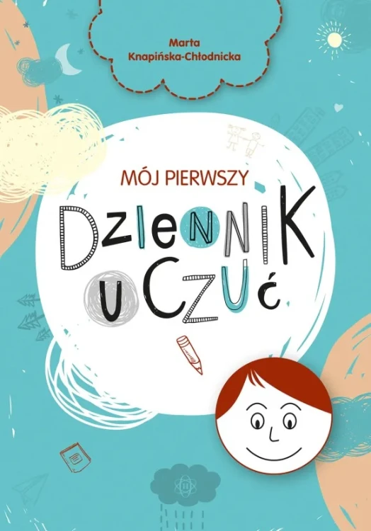 Okładka dziennika uczuć dla dzieci Mój pierwszy dziennik uczuć marki HARMONIA o wymiarach 295x205x2 mm