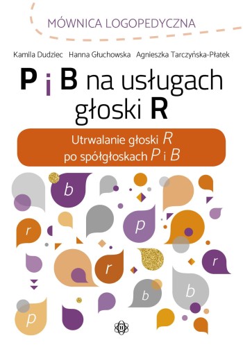 Zeszyt logopedyczny P i B na usługach głoski R od HARMONIA, widok okładki i przykładowe ćwiczenia