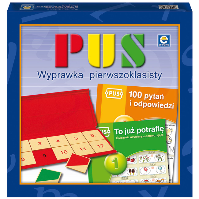 Zestaw edukacyjny PUS Wyprawka Pierwszoklasisty EPIDEIXIS z książeczkami i Zestawem Kontrolnym w formacie 280x280 mm
