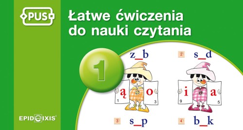 Okładka książki Łatwe ćwiczenia do nauki czytania wydawnictwa EPIDEIXIS w formacie 140x260x16 mm