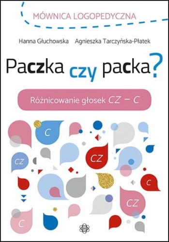 Okładka zeszytu Mównica Logopedyczna Paczka czy packa? wydawnictwa HARMONIA z ćwiczeniami logopedycznymi