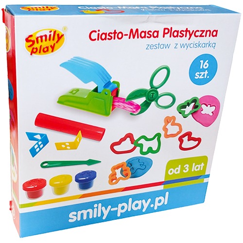 Zestaw ciasta plastycznego SMILY PLAY z wyciskarką i narzędziami kreatywnymi