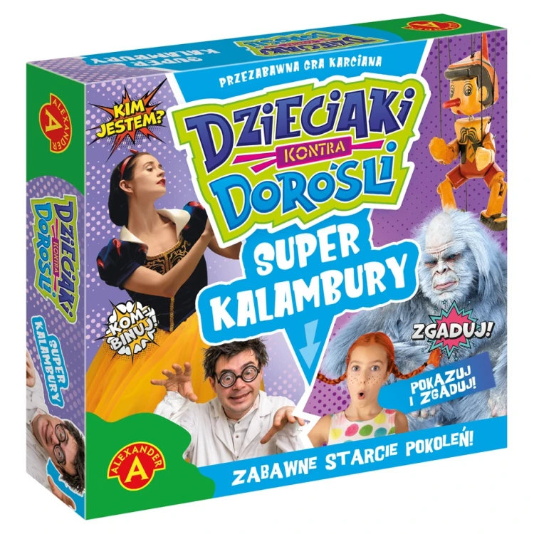 Karty z hasłami do gry Dzieciaki kontra Dorośli – Super Kalambury Alexander