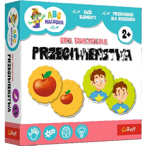 Trefl ABC Malucha Przeciwieństwa – gra edukacyjna łącząca pary przeciwieństw dla dzieci od 2 lat