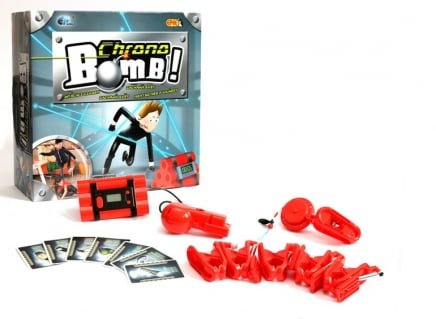 Zestaw gry Chrono Bomb EPEE z laserowym torem i kartami ekwipunku w formacie 265x265 mm