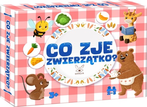 Zestaw edukacyjny Co zje Zwierzątko? KANGUR z 4 planszami i 24 żetonami