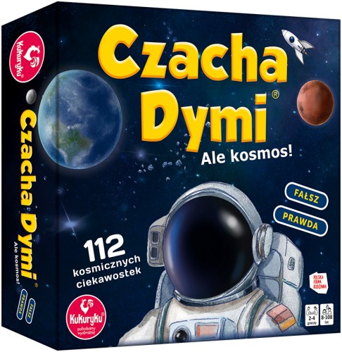 Czacha dymi! Ale kosmos! edukacyjna gra planszowa KUKURYKU z tematyką Układu Słonecznego