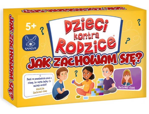 Karty reakcji i opisów sytuacji w grze edukacyjnej Dzieci kontra Rodzice KANGUR
