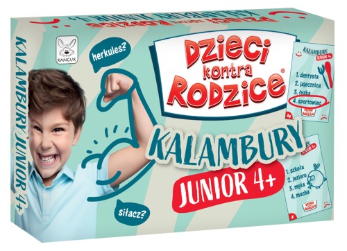 Obrazkowa gra Kalambury Junior 4+ KANGUR z kartami i hasłami dla dzieci 4+