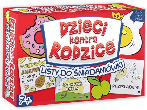 Dzieci kontra Rodzice Listy do Śniadaniówki KANGUR kolorowe kartki z wiadomościami dla dziecka