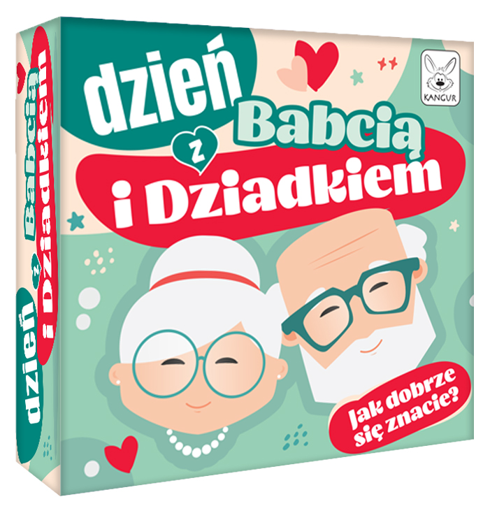 Rodzinna gra konwersacyjna Kangur Dzień z Babcią i Dziadkiem z 36 kartami i pytaniami