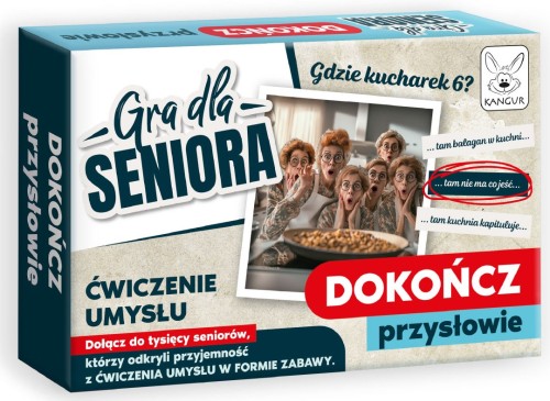 Gra pamięciowa Kangur Dokończ przysłowie - pudełko gry z polskimi przysłowiami