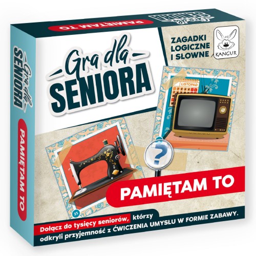 Duże ilustrowane karty gry dla seniora Kangur Pamiętam To wspierają trening pamięci i rozmowę o dawnych czasach