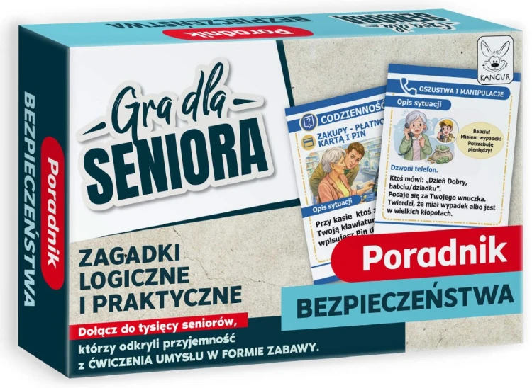 Gra dla Seniora Poradnik Bezpieczeństwa KANGUR - zestaw edukacyjny dla osób 70+