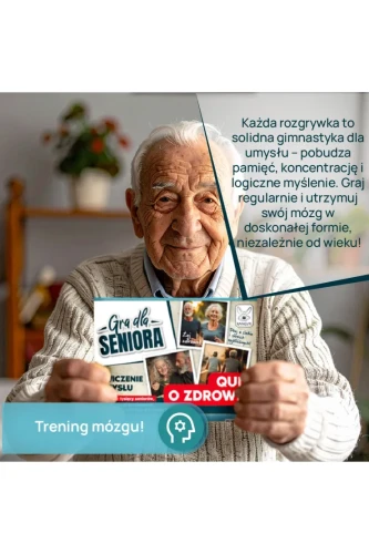 Karty quizu edukacyjnego Kangur z pytaniami o zdrowy styl życia dla seniorów