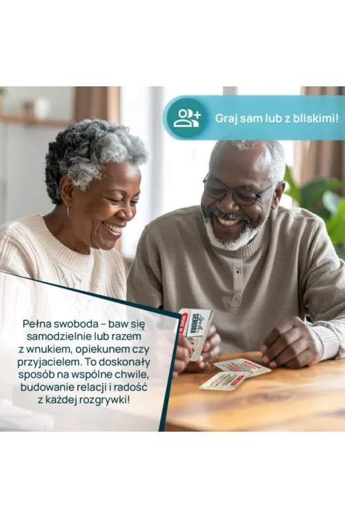 Widok kart quizu o zdrowiu dla seniorów Kangur – szczegóły pytań edukacyjnych