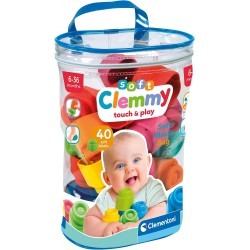 Miękkie klocki sensoryczne Clemmy Soft 40 elementów dla dzieci od 6 miesięcy - Clementoni