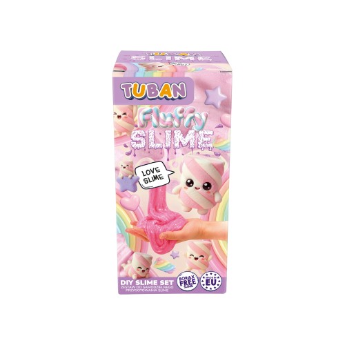 Zestaw DIY Slime Fluffy TUBAN z klejem, aktywatorem i piaskiem Fluffy do samodzielnego przygotowania puszystej masy plastycznej