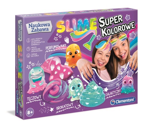 Super Kolorowe Slime Clementoni, zestaw do tworzenia pachnącej i kolorowej mazi