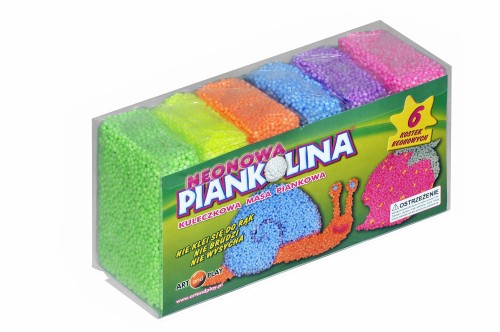 Piankolina neonowa ART AND PLAY w 6 kolorach – masa plastyczna do kreatywnych i sensorycznych zabaw