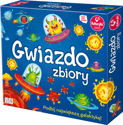 Plansza edukacyjnej gry planszowej Gwiazdozbiory od KUKURYKU, widok z góry