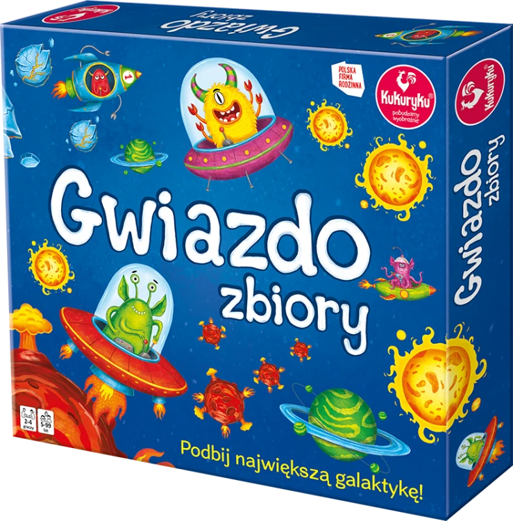 Plansza edukacyjnej gry planszowej Gwiazdozbiory od KUKURYKU, widok z góry