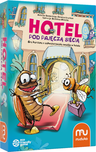 Hotel pod pajęczą siecią Muduko PAP, edukacyjna gra karciana o owadach