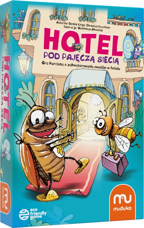 Hotel pod pajęczą siecią Muduko PAP, edukacyjna gra karciana o owadach