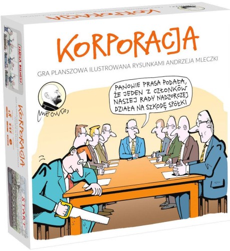 Plansza i elementy gry Korporacja od MDR art pap, gra planszowa o wyścigu szczurów