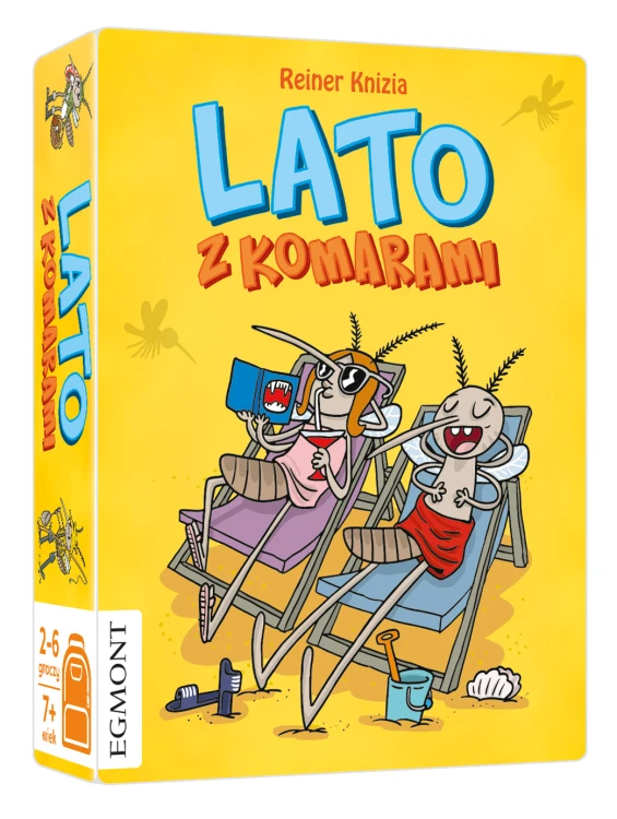 Gra karciana Lato z Komarami Egmont PAP w kompaktowym pudełku o wymiarach 227x95 mm