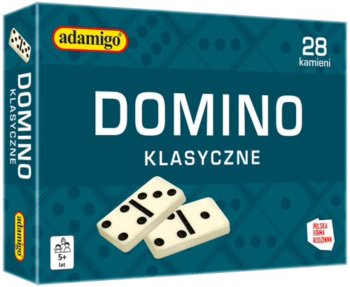 Domino klasyczne KUKURYKU z 28 kamieniami do ćwiczenia spostrzegawczości i koncentracji