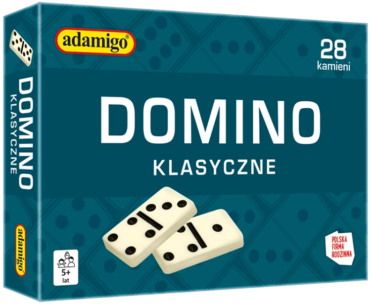 Domino klasyczne KUKURYKU z 28 kamieniami do ćwiczenia spostrzegawczości i koncentracji