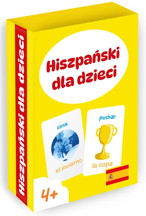 Kolorowe karty do nauki języka hiszpańskiego z zestawu Hiszpański dla dzieci 4+ MINI