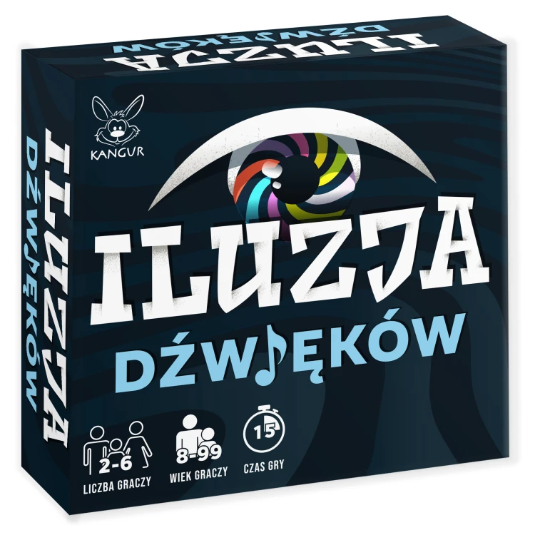 Widok kart gry Iluzja dźwięków KANGUR – kontrast obrazów i słów