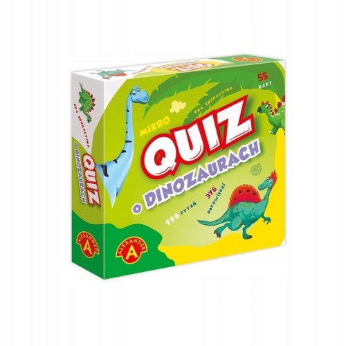 Zestaw kart Quiz o dinozaurach – szczegóły i pytania edukacyjne ALEXANDER GRY