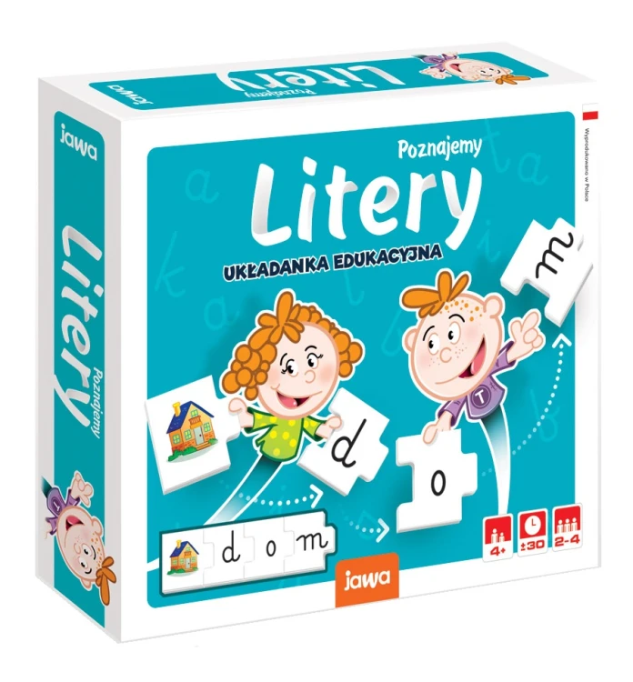 Gra edukacyjna Poznajemy litery JAWA GRY - karty do nauki alfabetu i czytania