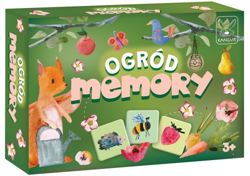 Kolorowe karty gry Memory Ogród z motywami ogrodowymi marki KANGUR