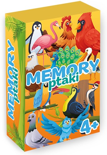 Gra pamięciowa Memory Ptaki Mini KANGUR z 24 kartami edukacyjnymi dla dzieci 4 plus