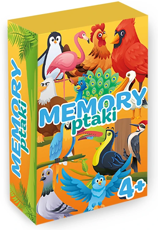 Gra pamięciowa Memory Ptaki Mini KANGUR z 24 kartami edukacyjnymi dla dzieci 4 plus