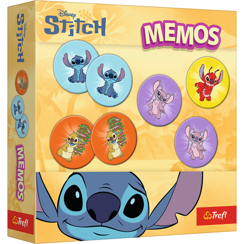 Kolorowa gra pamięciowa Memos Lilo &amp; Stitch od Trefl PAP z wizerunkami postaci