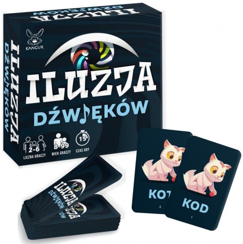 Iluzja dźwięków gra edukacyjna KANGUR 108x112 mm – pudełko z grą