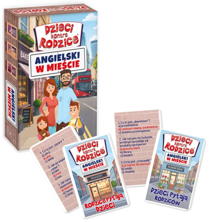 Dzieci kontra Rodzice. Angielski w mieście – gra edukacyjna KANGUR ucząca praktycznego angielskiego