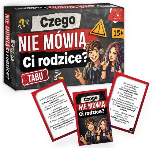 Gra quizowa Czego nie mówią Ci rodzice? KANGUR opakowanie w formacie 115x173 mm