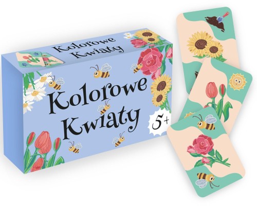 Widok kart do gry Kolorowe Kwiaty Mini od Kangur