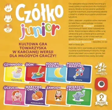 Plansza do gry Czółko Junior z kartami i ilustracjami – Portal Games