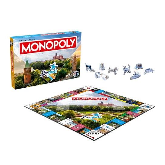 Monopoly Stargard – gra planszowa miejska Winning Moves z detalem planszy