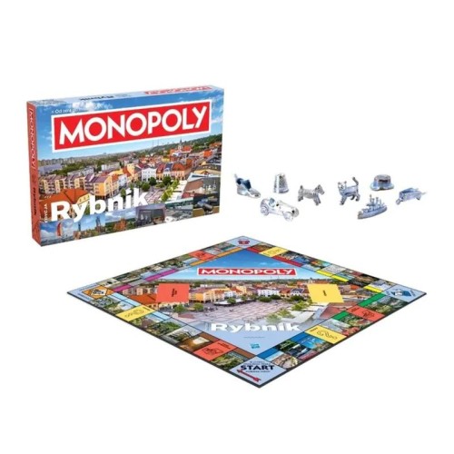 Monopoly Rybnik – pionki, karty i kostki do gry planszowej