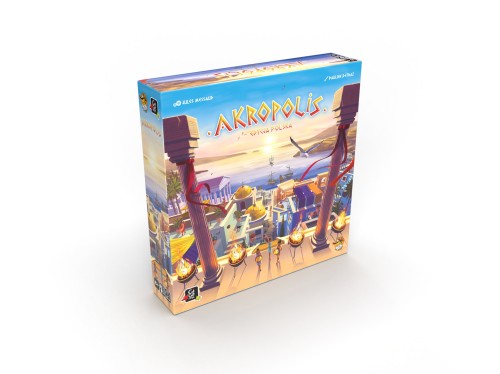 Plansza gry planszowej Akropolis Lucky Duck Games 260x260 mm z elementami do budowy miasta